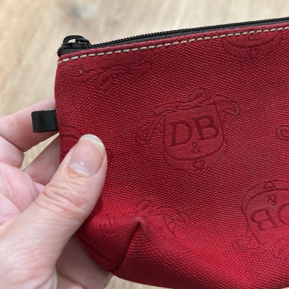 DOONEY & BOURKE | Small Red Canvas Monogram Coin Purse - Picture 5 of 6